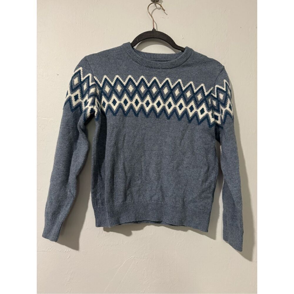 Gap kids fair isle print sweater cotton L10